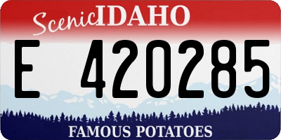 ID license plate E420285