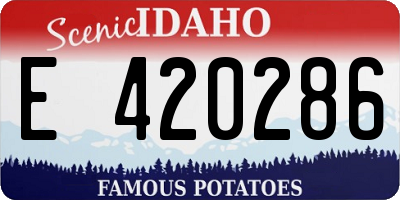 ID license plate E420286