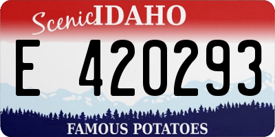ID license plate E420293