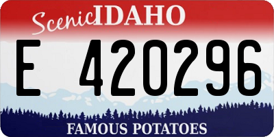 ID license plate E420296