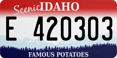 ID license plate E420303