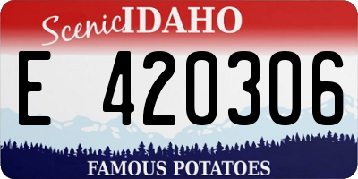 ID license plate E420306