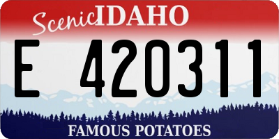 ID license plate E420311