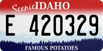 ID license plate E420329