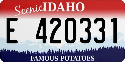 ID license plate E420331
