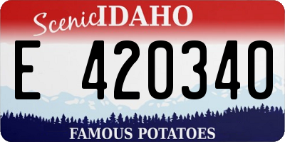 ID license plate E420340