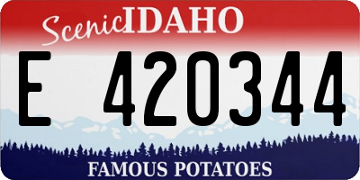 ID license plate E420344