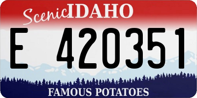 ID license plate E420351