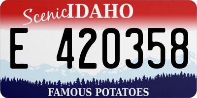 ID license plate E420358