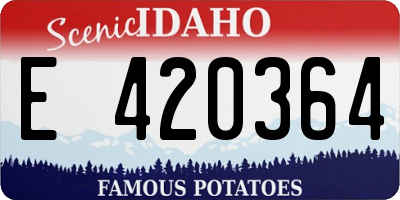 ID license plate E420364