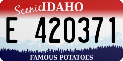 ID license plate E420371