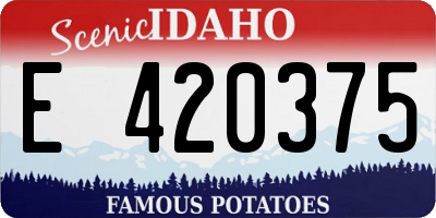 ID license plate E420375