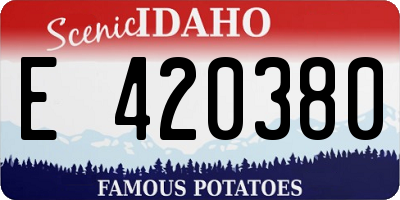 ID license plate E420380