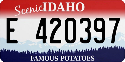 ID license plate E420397