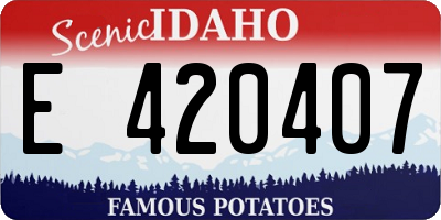 ID license plate E420407