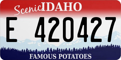 ID license plate E420427