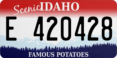 ID license plate E420428