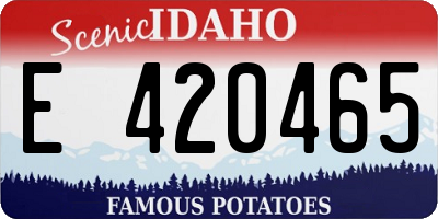 ID license plate E420465