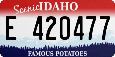 ID license plate E420477