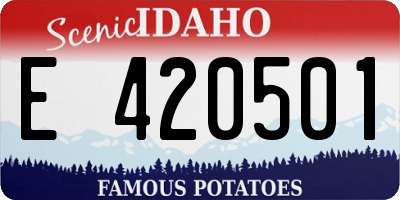 ID license plate E420501
