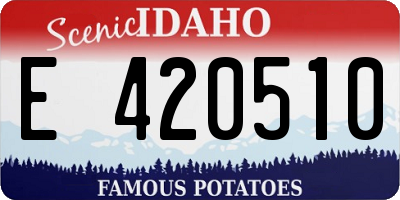 ID license plate E420510