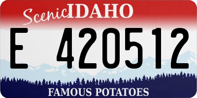 ID license plate E420512