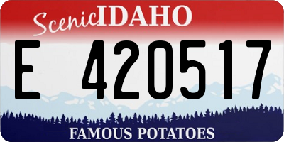ID license plate E420517