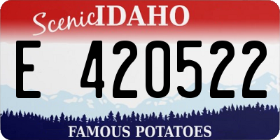 ID license plate E420522