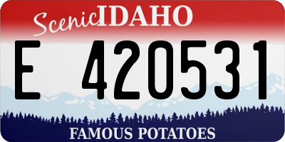 ID license plate E420531