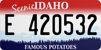 ID license plate E420532