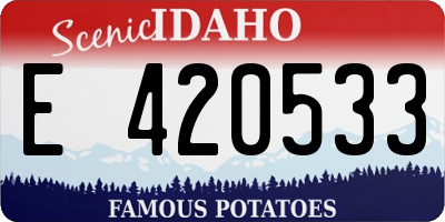 ID license plate E420533