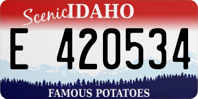 ID license plate E420534