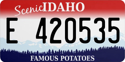 ID license plate E420535