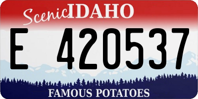 ID license plate E420537