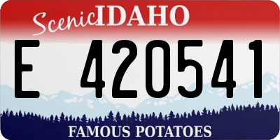 ID license plate E420541