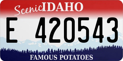 ID license plate E420543