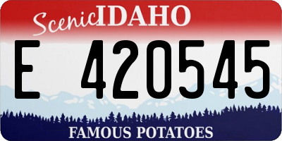 ID license plate E420545
