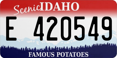 ID license plate E420549