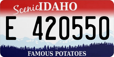 ID license plate E420550
