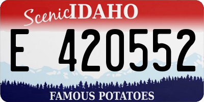 ID license plate E420552
