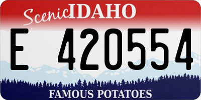 ID license plate E420554