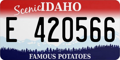 ID license plate E420566
