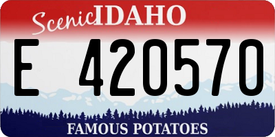 ID license plate E420570