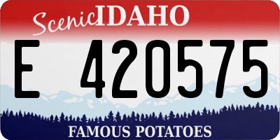 ID license plate E420575
