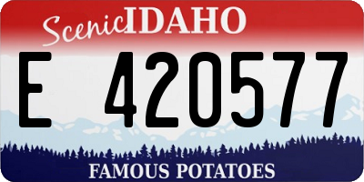 ID license plate E420577