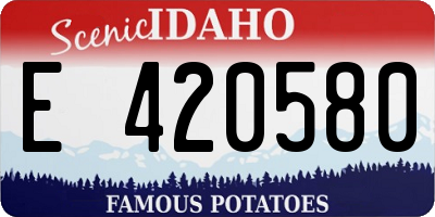 ID license plate E420580