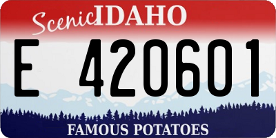 ID license plate E420601