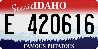 ID license plate E420616