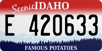 ID license plate E420633