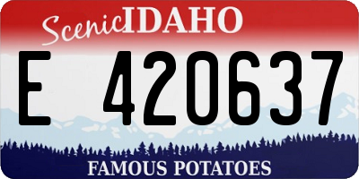ID license plate E420637